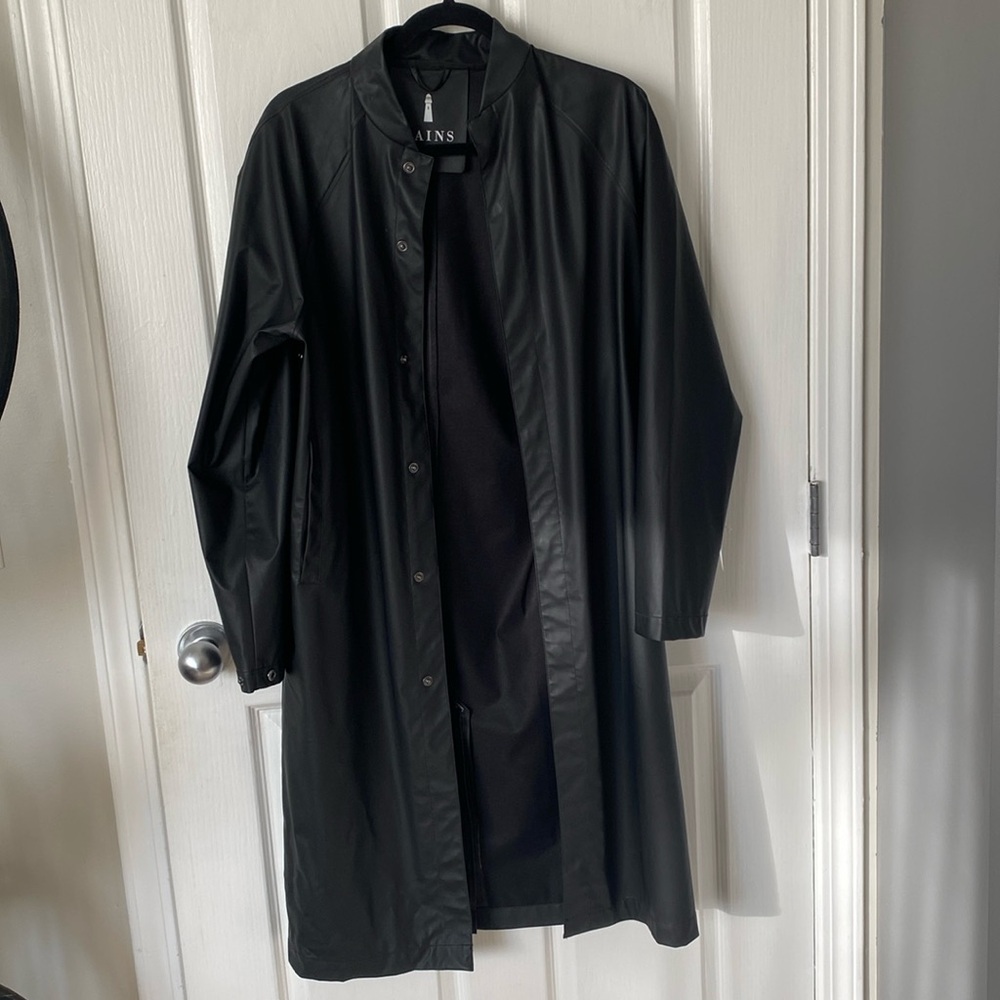 Rains Black Jacket Unisex XS/S